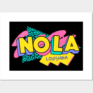 Retro 90s New Orleans NOLA / Rad Memphis Style / 90s Vibes Posters and Art